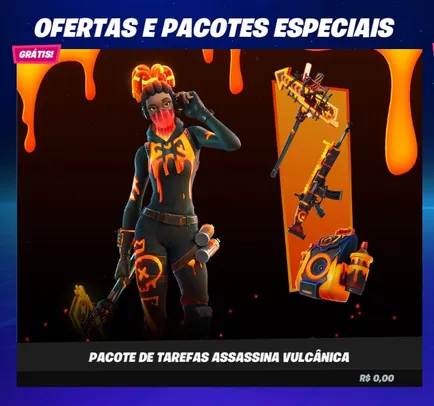 [PC] Fortnite - Skin 'Assassina Vulcânica' 