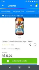 Cerveja Colorado Ribeirão Lager 600 mL | R$ 6