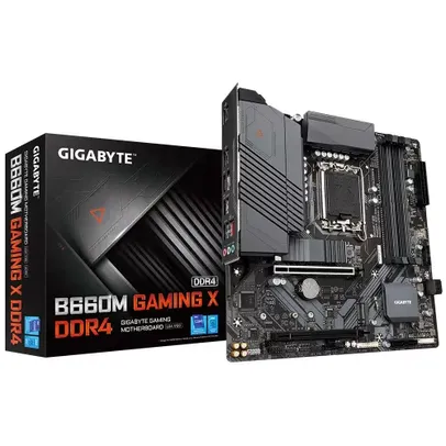 (AME R$ 808,50) Placa Mãe Gigabyte para Intel 1700 B660M Gaming X 4x DDR4 mATX