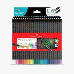 Lápis de Cor, Faber-Castell, EcoLápis Supersoft, 1207100SOFT, 100 Cores