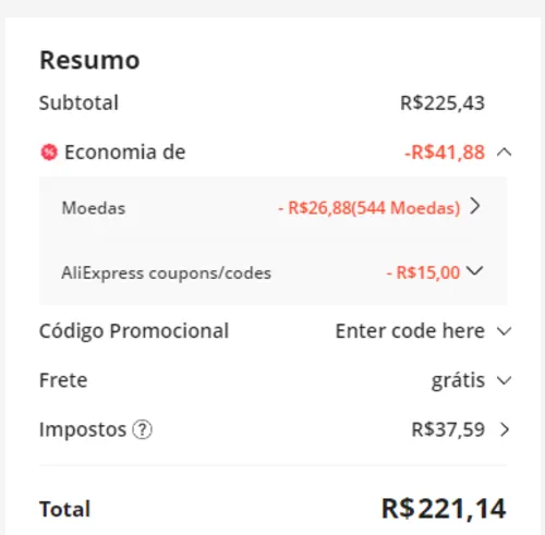 Imagem na descrição da promoção