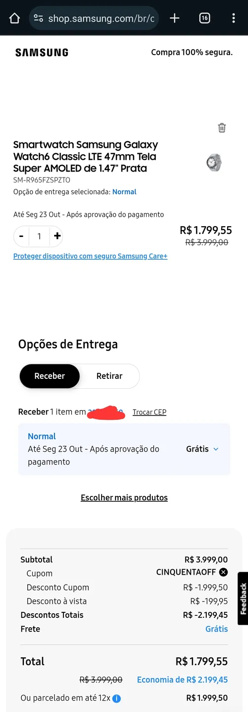 Imagem na descrição da promoção