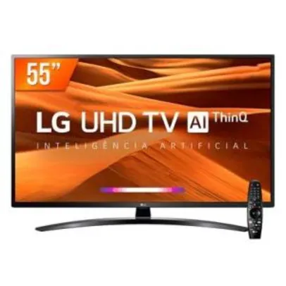 Saindo por R$ 2579: Smart TV LED 55´ 4K LG, 4 HDMI, 2 USB, Bluetooth, Wi-Fi, Active HDR, ThinQ AI - R$2579 | Pelando