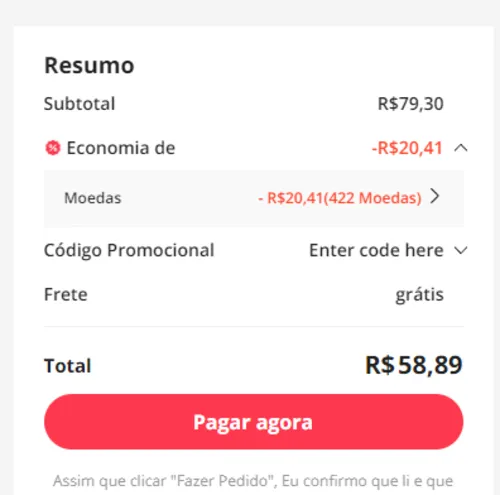 Imagem na descrição da promoção