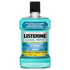 Antisséptico Bucal Listerine Cool Mint 1,5 Litros R$ 10