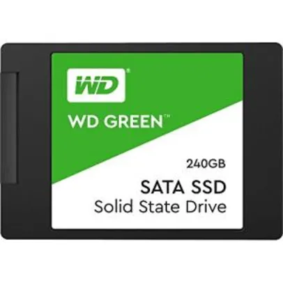 SSD WD Green 2.5´ 240GB SATA III - Leituras: 545MB/s e Gravações: 465MB/s - R$190