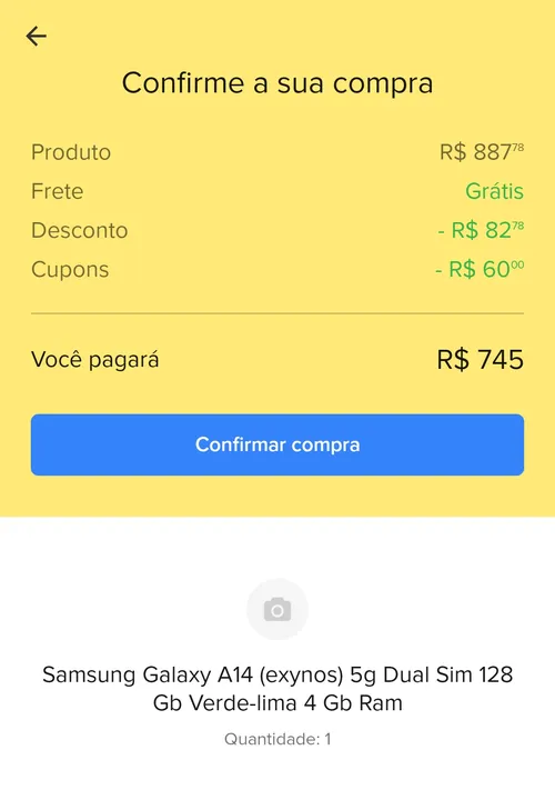 Imagem na descrição da promoção