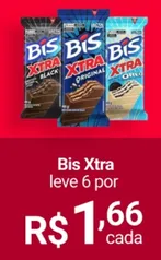 Promoção relâmpago - Leve 6 BIS XTRA e pague 1,66 cada unidade 