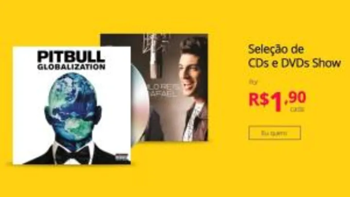 Seleção CDs e DVDs Show por R$ 1,90