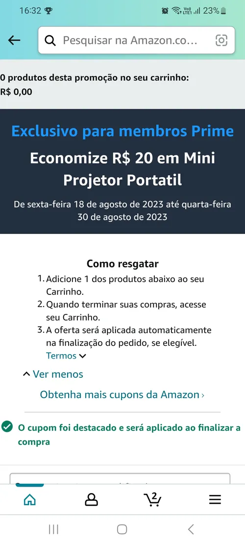 Imagen na descrição da promoção