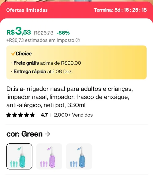 Imagem na descrição da promoção