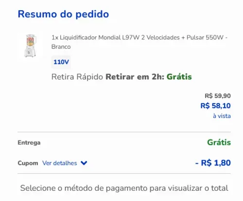 Imagem na descrição da promoção