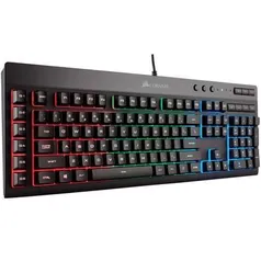 Teclado Gamer Corsair K55, RGB, ABNT2 | R$230