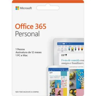 Microsoft Office 365 Personal Pc/mac (box) assinatura Anual | R$95