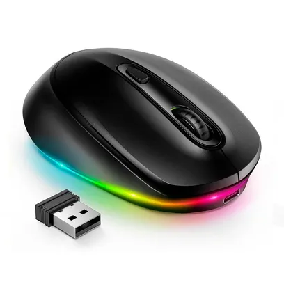 Product photo Mouse Seenda Iwg Fgm02, Sem Fio, Bluetooth, Recarregável, Preto