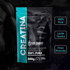 Creatina Monohidratada 500g - 100% Pura - Soldiers Nutrition