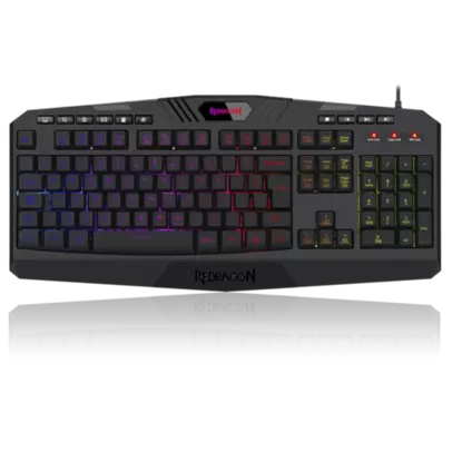 Teclado Gamer Redragon Harpe 2, Membrana, RGB, ABNT2, Full-Size, Black,  K503RGB V2