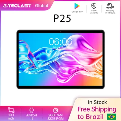 Tablet Teclast P25 tela de 10,1" 1280x800 32gb/2gb
