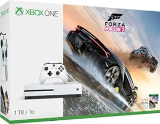 Xbox One S 1Tb Com Forza Horizon 3 - R$ 1399 em Até 10x sem juros