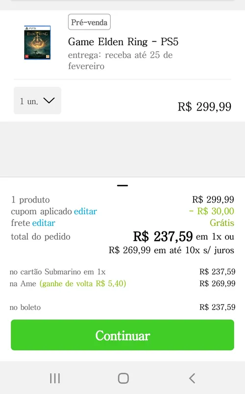 Imagem na descrição da promoção