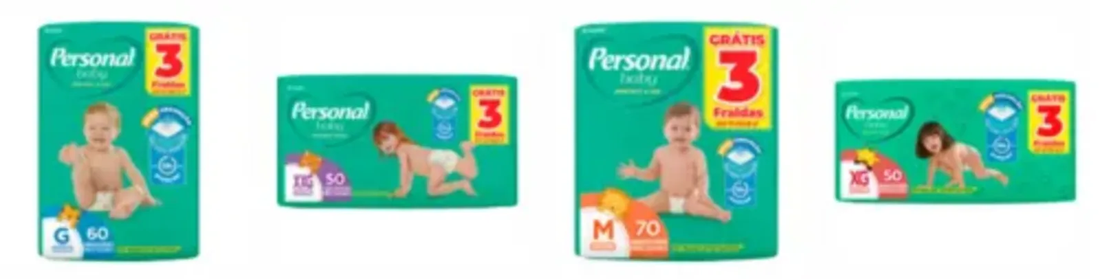 Fralda Descartável Personal Baby M(70) G(60) XG(50) XXG(50)