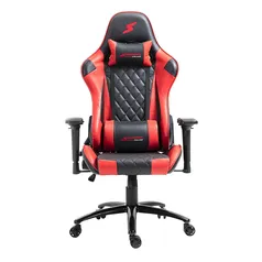 Cadeira Gamer SuperFrame Knight, Reclinável, Suporta até 180KG, Preto e Vermelho