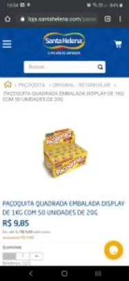 PAÇOQUITA QUADRADA 1KG COM 50 UNIDADES | FRETE GRATIS - R$ 10