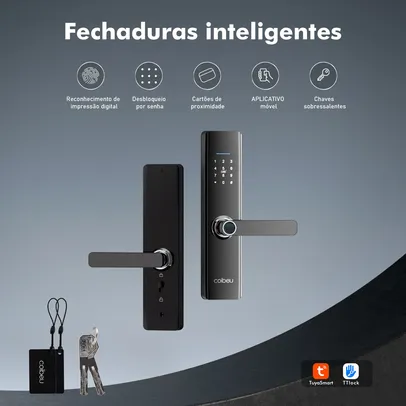 [Do Brasil / com Cashback Aliexpress R$290] Fechadura Eletronica Tuya Wifi Coibeu - WKZW-N08