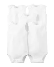 Kit body bebê 5 peças regata branco | Carter&apos;s