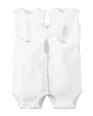 Kit body bebê 5 peças regata branco | Carter&apos;s