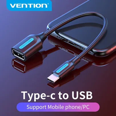 [Novos usuários] Vention cabo adaptador usb-c macho para usb 3.0 2.0 fêmea | R$0,34