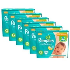 Leve Mais e Pague Menos: 6 Pacotes de Fralda Pampers Confort Sec