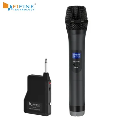 Microfone e Receptor Dinâmico Fifine UHF Sem Fio K025
