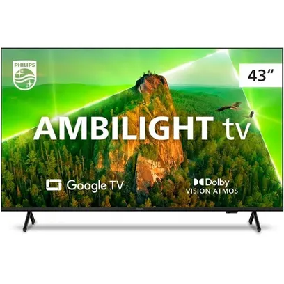 Product photo Smart Tv 43 Philips Ambilight Google Tv Comando De Voz Dolby Vision Atmos