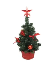 Árvore de Natal Decorativa 25cm vermelha - Festive 