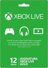 [AME] GIFT CARD DIGITAL XBOX LIVE GOLD 12 MESES