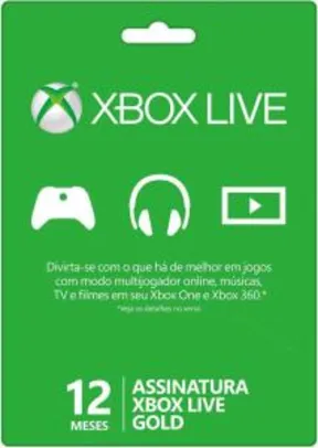 [AME] GIFT CARD DIGITAL XBOX LIVE GOLD 12 MESES