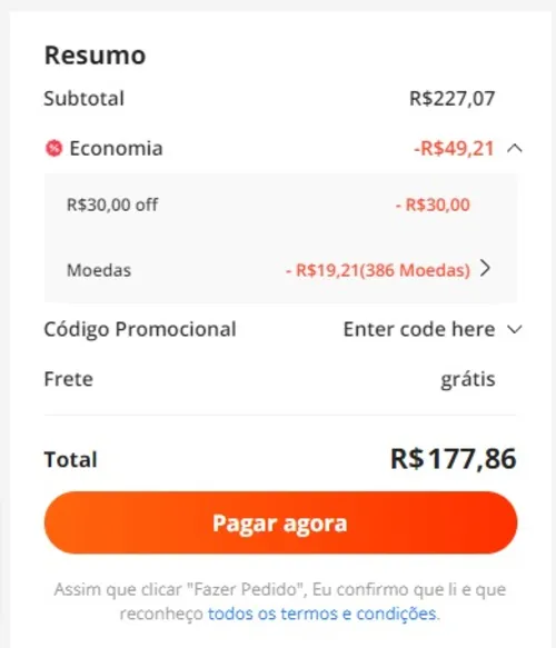 Imagem na descrição da promoção