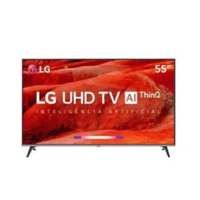 Smart TV LED 55" LG 55UM7520 Ultra HD 4K Thinq AI Conversor Digital 4 HDMI 2 USB Wi-Fi | R$2172