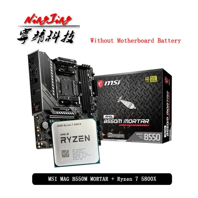 Processador AMD Ryzen 7 5800X + MSI MAG B550M MORTAR