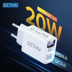 [NOVOS USÚARIOS] Carregador USB e Adaptador Getihu 20w R$0,06