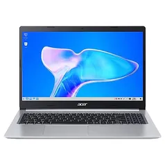 Notebook Acer Aspire5 A515-45-R36L AMD Ryzen7 5700U 12GB RAM (AMD Radeon) 512GB SSD 15.6” LED IPS Full HD Prata 