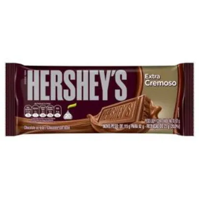 [Retirada Na Loja] 6 barras de chocolates Hershey's Ao Leite Extra Cremoso 92g | R$8