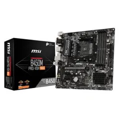 Placa Mãe MSI B450M PRO-VDH MAX mATX - R$699