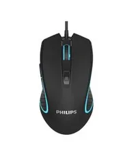 Mouse Gamer Laser Usb Óptico Pc 6400 Dpi Philips Momentum