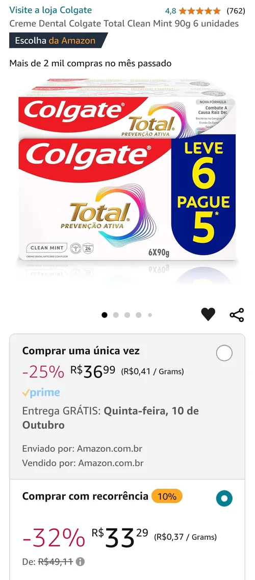 Imagem na descrição da promoção