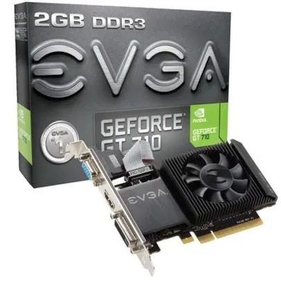 Placa de Vídeo EVGA NVIDIA GeForce GT 710 2GB, DDR3 | R$390
