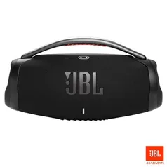 Caixa de Som JBL Boombox 3 Black, Até 24 Horas de Reprodução e À Prova d'Água