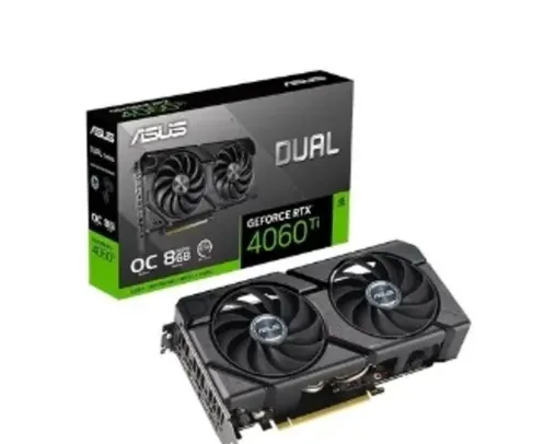 Placa de Vídeo RTX 4060 TI O8G EVO OC ASUS NVIDIA GeForce, 8GB GDDR6, DLSS3, Ray Tracing, G-Sync