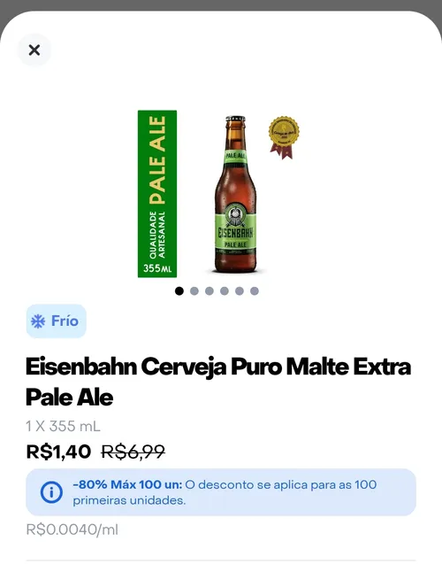 Imagem na descrição da promoção